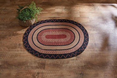 Zig Zag Oval Braided Rug 2.6' x 3.5' Park Designs - The Fox Decor